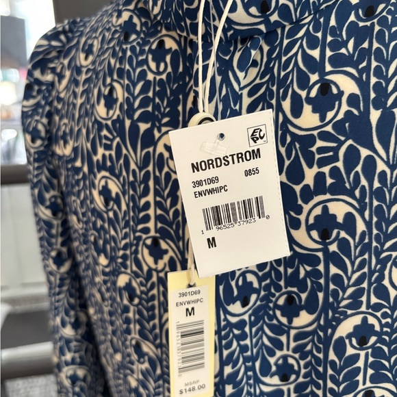 Elegant Blue Floral Dress - Picture 3 of 5